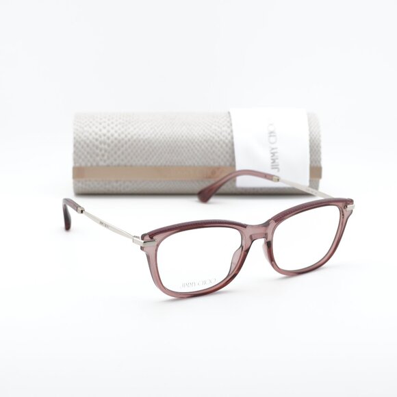 Jimmy Choo JC248 0S5R 00 Rectangle 53mm Eyeglasses - Burgundy/Gold - Picture 1 of 10